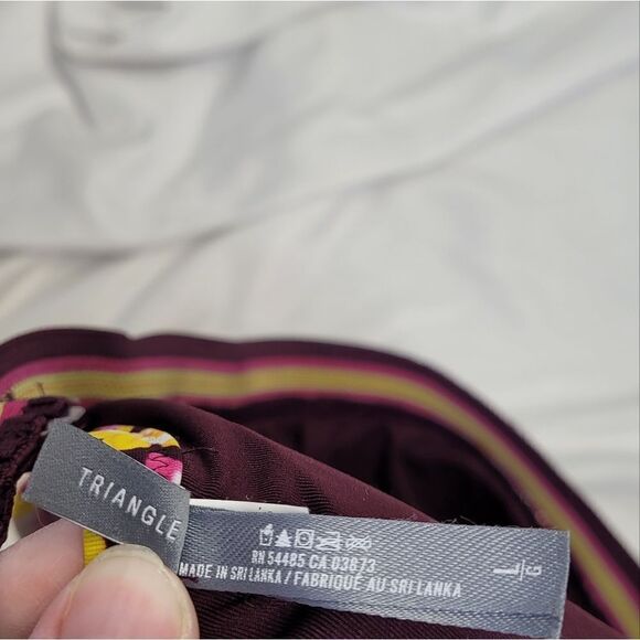 NEW AERIE floral triangle bikini top and ribbed high cut bottoms L - Picture 10 of 12